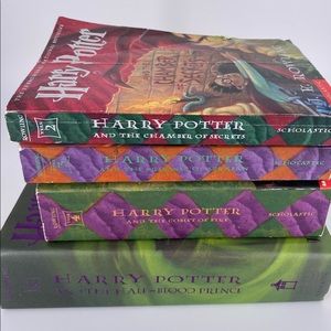 Harry Potter Lot Bundle Books First American Edition Books 2, 3, 4 & 6 Hogwarts.